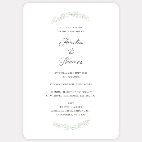 Olive Branch - Boutique Wedding Invitation & RSVP