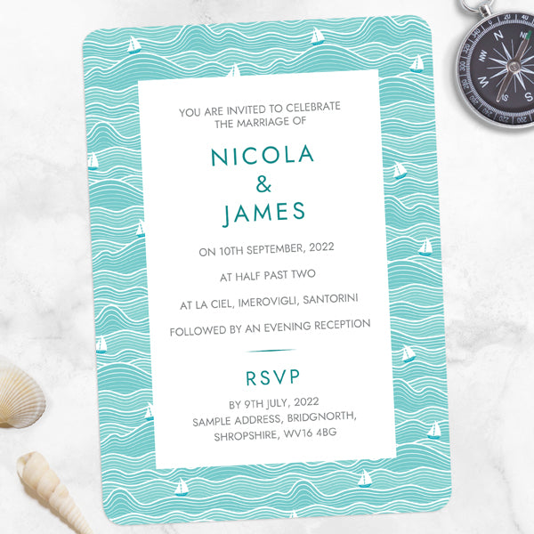 Sail Away With Me - Wedding Invitations