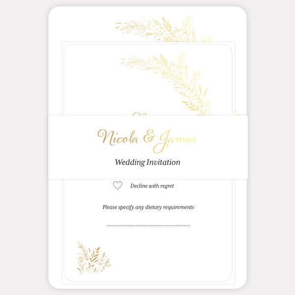 Wildflower Arch - Foil Boutique Wedding Invitation & RSVP