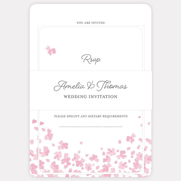 Falling Flowers - Boutique Wedding Invitation & RSVP