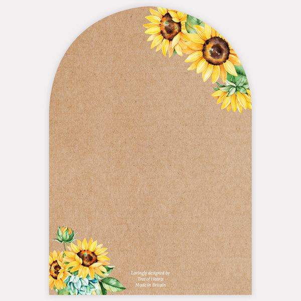 Watercolour Sunflowers Wedding Invitation