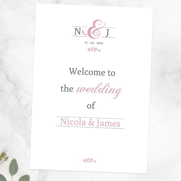 Formal Monogram - Wedding Sign Range - Fast Delivery at Dotty About Paper