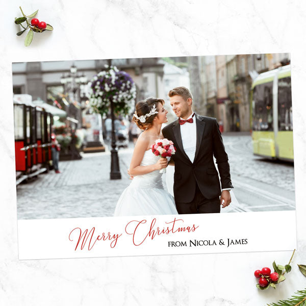 Personalised Christmas Cards - Wedding Use Your Own Photo - Pack of 10