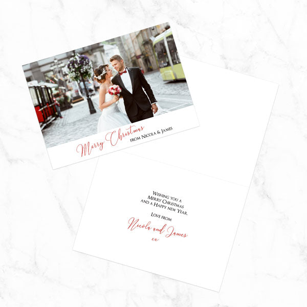 Personalised Christmas Cards - Wedding Use Your Own Photo - Pack of 10