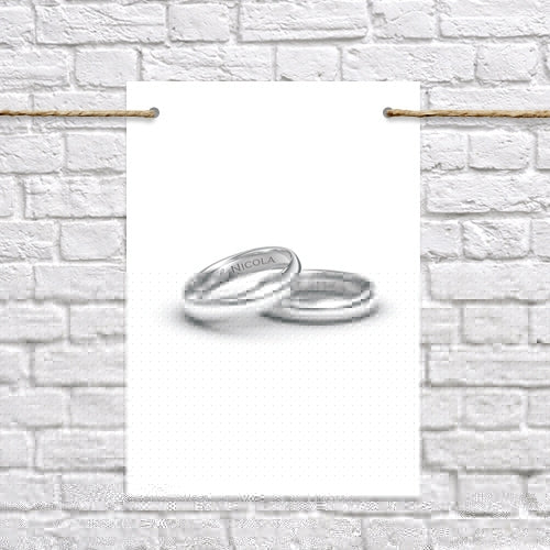 Personalised Wedding Rings - Bunting