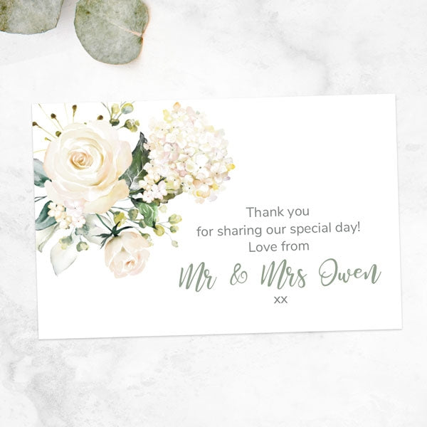 White Country Bouquet - Favour Tag