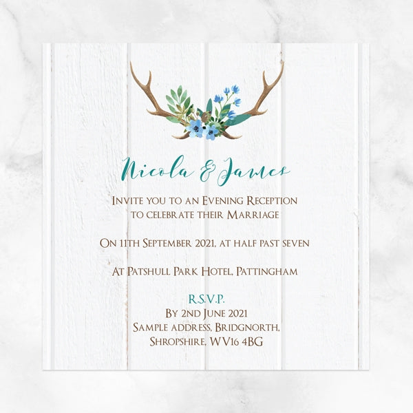 Wild Love - Pocketfold Evening Invitation & RSVP