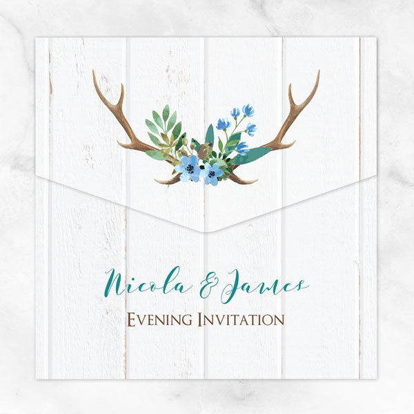 Wild Love - Pocketfold Evening Invitation & RSVP