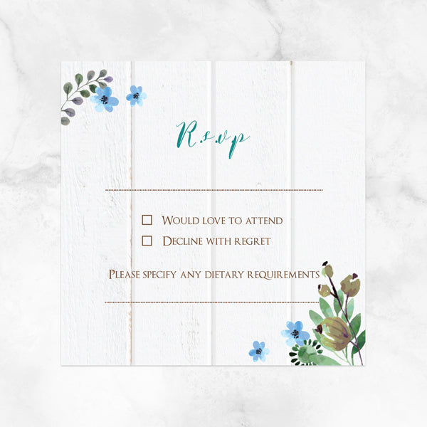 Wild Love - Pocketfold Wedding Invitation & RSVP