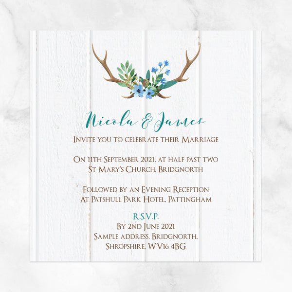 Wild Love - Pocketfold Wedding Invitation & RSVP