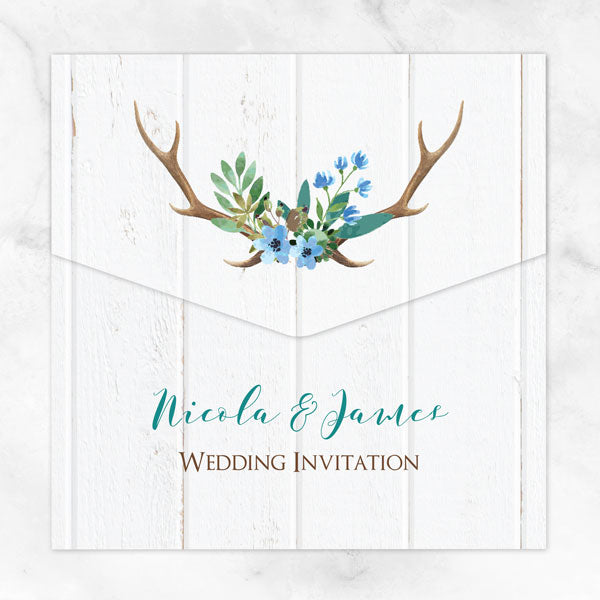 Wild Love - Pocketfold Wedding Invitation & RSVP