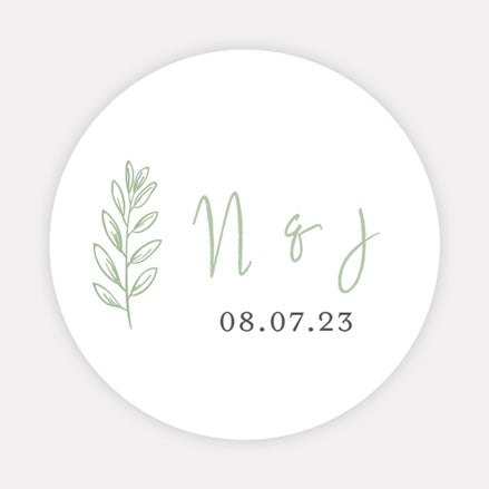 Wildflower Meadow Sketch Wedding Stickers - Pack of 35