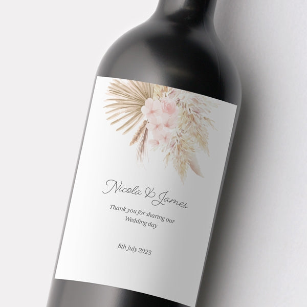pampas-floral-wine-bottle-labels