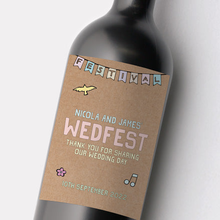 Summer Wedfest Wine Bottle Labels thumbnail