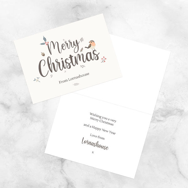 Business Christmas Cards - Winter Robin