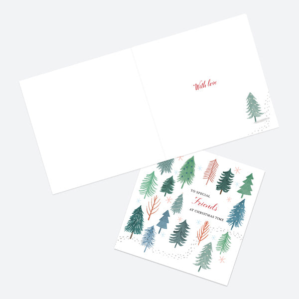 Christmas Card - Winter Wonderland - Snowy Forest - Special Friends