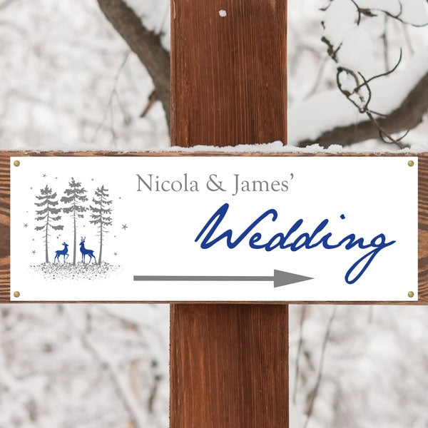 Winter Woodland - Arrow Wedding Sign