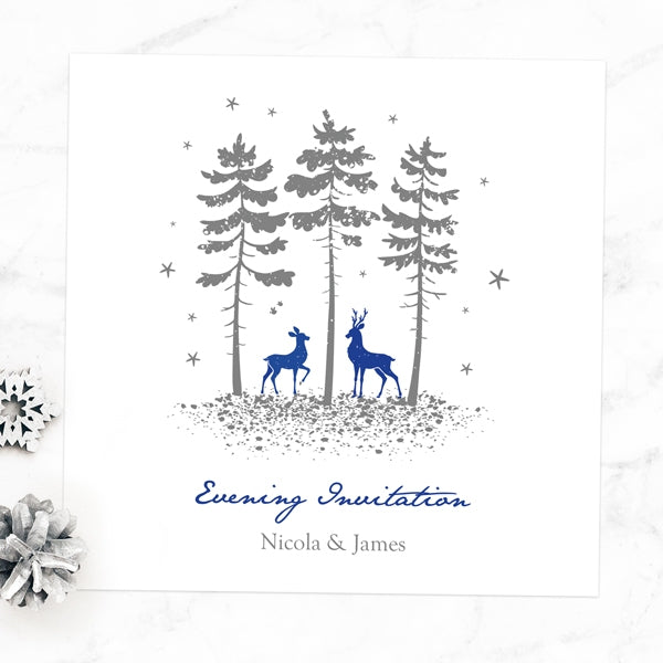 Winter Woodland Evening Invitation