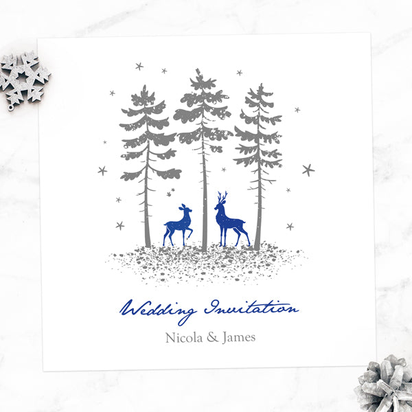 Winter Woodland Wedding Invitation