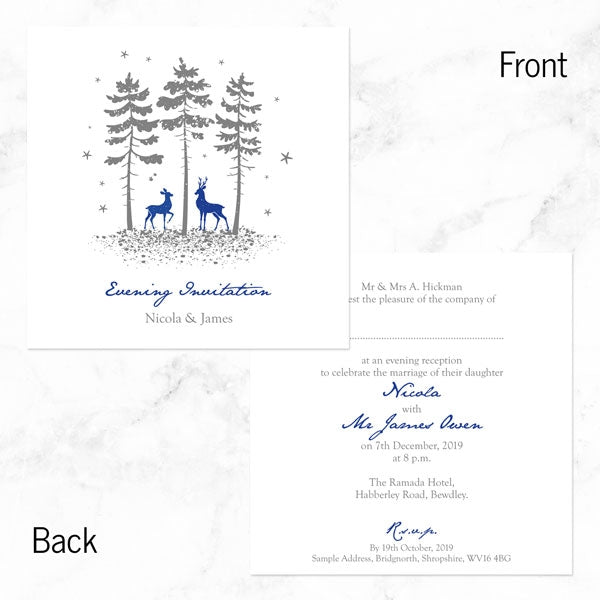 Winter Woodland Evening Invitation