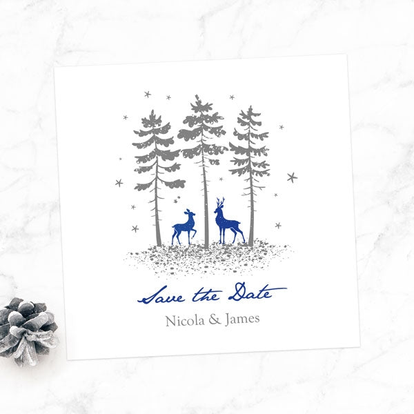 Winter Woodland Save the Date Cards
