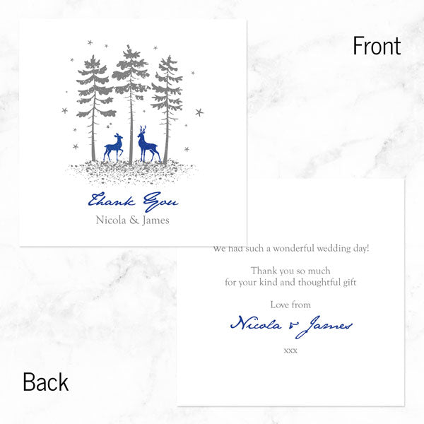 Winter Woodland Thank You Card
