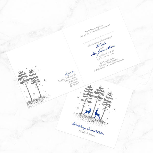 Winter Woodland Wedding Invitation