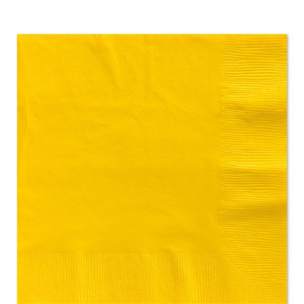 Napkins - Yellow Party Tableware - Pack of 20